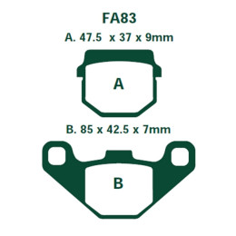 Brake Pads Yamaha Versity 300 02-04 EBC - Carbon