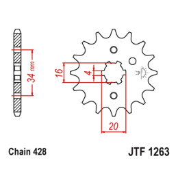 11 Tooth Sprocket Yamaha XT 125 / YBR 125 JT Sprockets