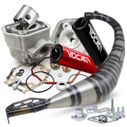 Exhaust kit VOCA Rookie and cylinder Airsal Alu-Sport 70cc Derbi euro 3/4