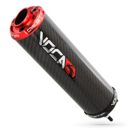 Muffler VOCA Bestia Carbon CNC anodized - red