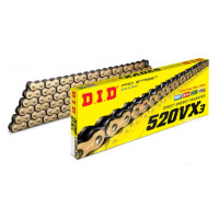 Drive Chain X-Ring Pitch 520 VX3 G&B 118 links D.I.D - golden