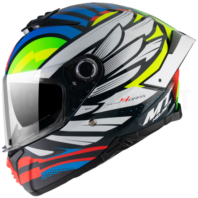 A-1308877171 Casco MT Helmets Thunder 4 SV Drax Blanco/Amarillo/Azul Brillo