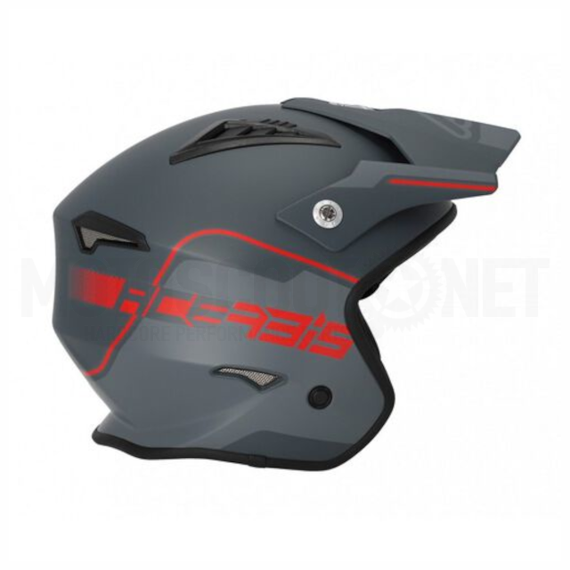 Casco Trial Acerbis Jet Aria Gris Rojo