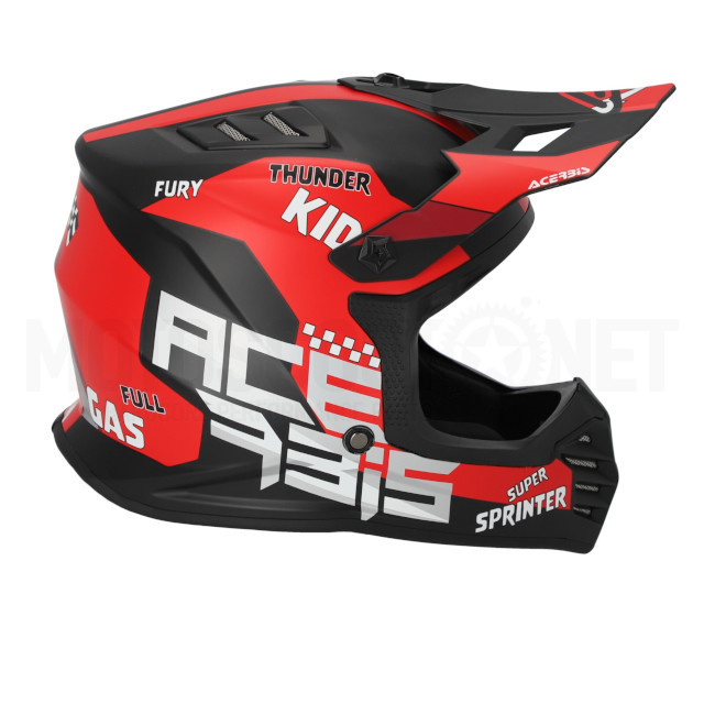 Casco cross infantil Acerbis profile negro/rojo