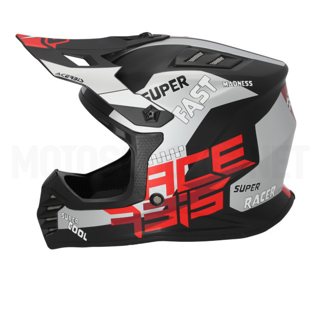 Casco cross infantil Acerbis profile negro/rojo