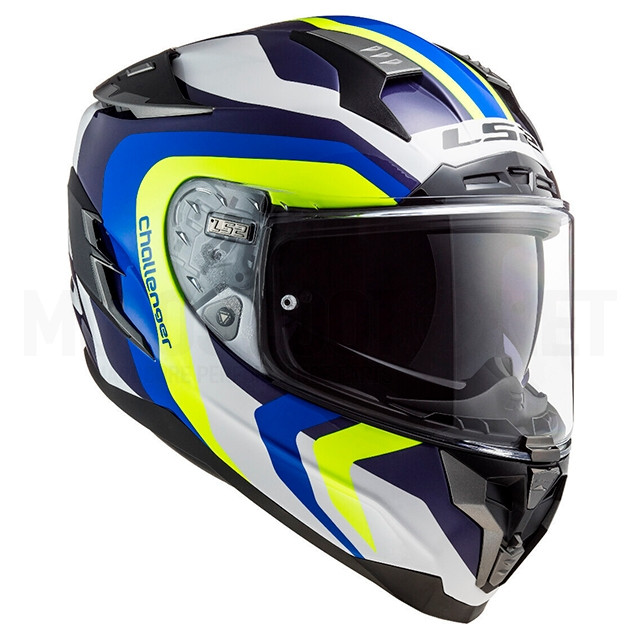 Casco integral LS2 FF327 Challenger Galactic Blanco / Amarillo / Azul ref: A-103274054