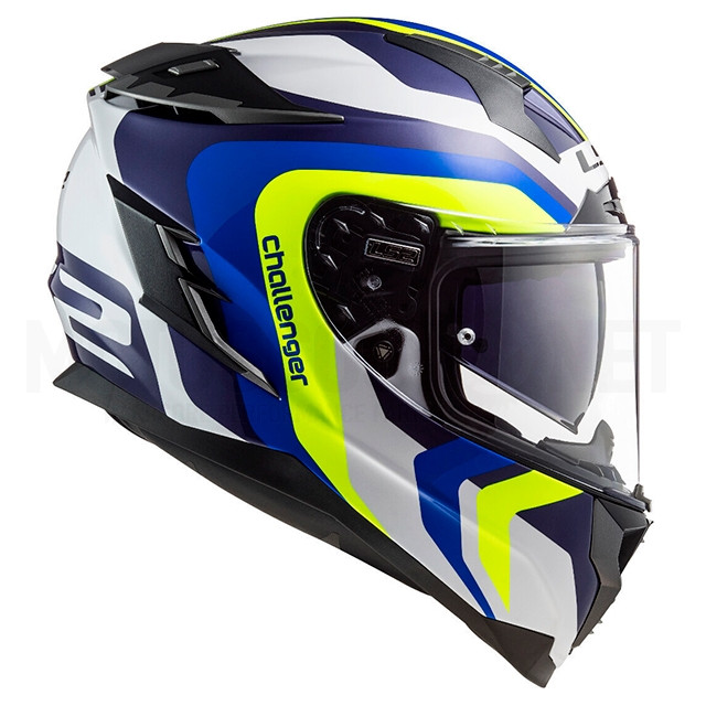 Casco integral LS2 FF327 Challenger Galactic Blanco / Amarillo / Azul ref: A-103274054