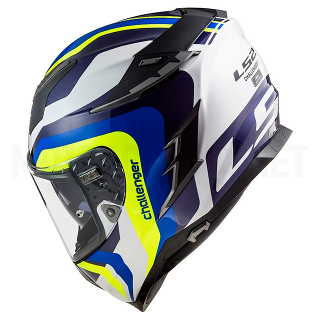 Casco integral LS2 FF327 Challenger Galactic Blanco / Amarillo / Azul ref: A-103274054