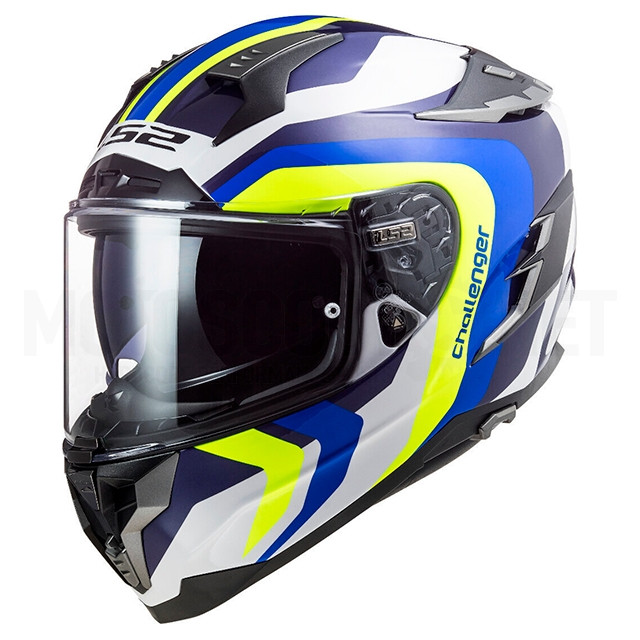 Casco integral LS2 FF327 Challenger Galactic Blanco / Amarillo / Azul ref: A-103274054