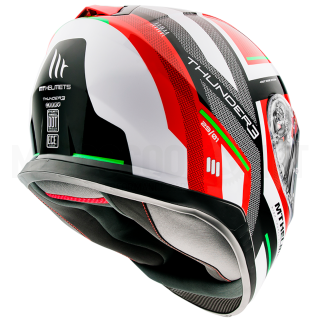 Casco MT Helmets FF102SV Thunder 3 SV Carry C5 Rojo Perla Brillo