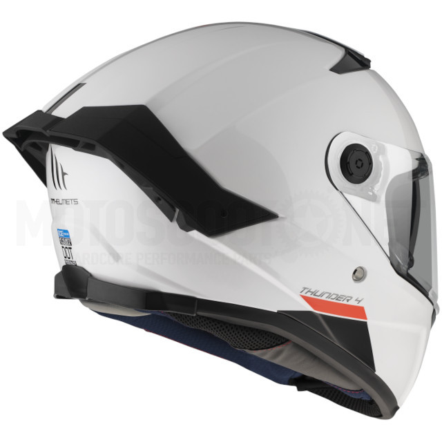 A-1308000000 Casco MT Helmets Thunder 4 SV Solid Blanco Perla