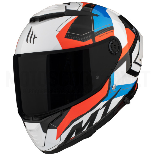 A-1308802000 Casco MT Helmets Thunder 4 SV Valiant Blanco Perla/Rojo/Azul Brillo