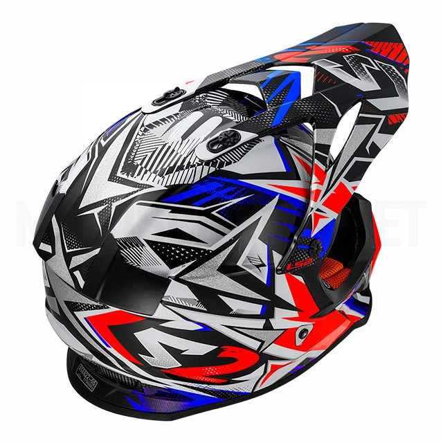 Casco Cross Junior LS2 MX437 Fast Mini Strong Blanco/Rojo/Azul ref: A-40437J2626