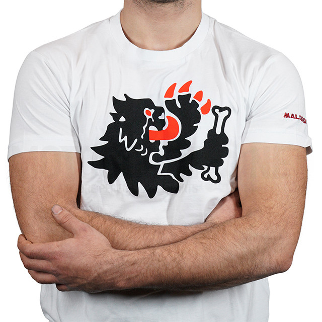 Camiseta Malossi griffe LION blanca