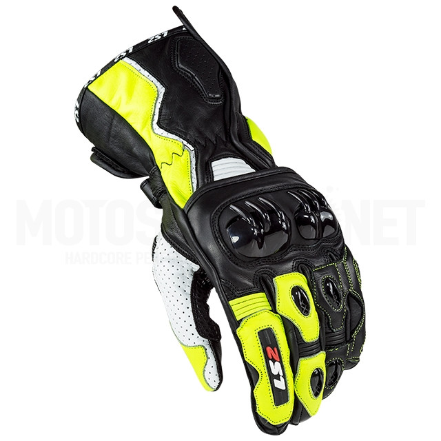 Guantes LS2 Swift Racing Negro / Amarillo Fluor ref: A-70099R0154