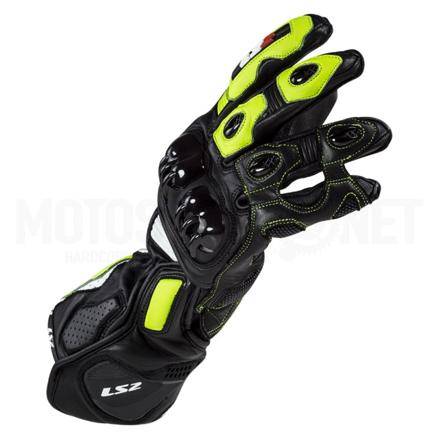 Guantes LS2 Swift Racing Negro / Amarillo Fluor ref: A-70099R0154