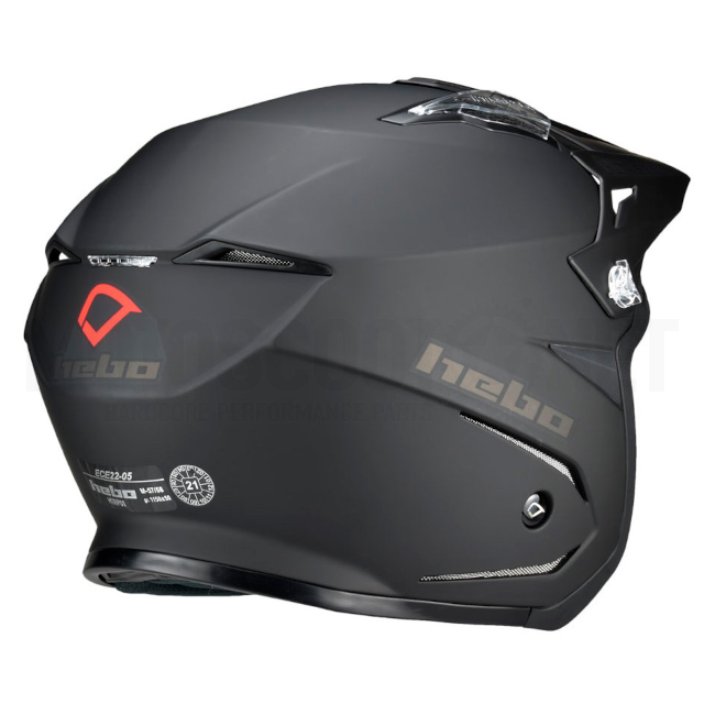 Casco trial Hebo Zone 5 Air MonoColor Negro Mate