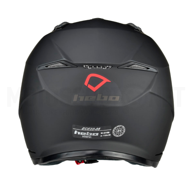 Casco trial Hebo Zone 5 Air MonoColor Negro Mate