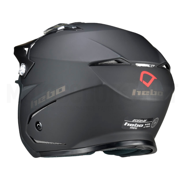 Casco trial Hebo Zone 5 Air MonoColor Negro Mate