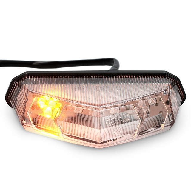 Piloto trasero Universal con intermitentes LED Transparente AllPro ref: AP50RL100.UNI.CE