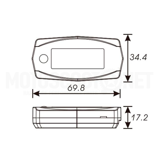 Marcador sonda lambda KOSO MINI 4 LCD universal motores 4 tiempos 