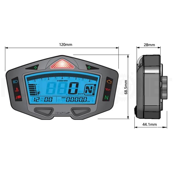 Velocimetro Koso DB-03R Multifuncion