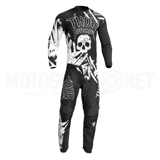 Camiseta Off-Road Infantil Thor Sector Gnar - Negro/Blanco Sku:A-2912-2221 /c/o/conjunto_motocross_infantil_thor_sector_gnar_negro_01.jpg