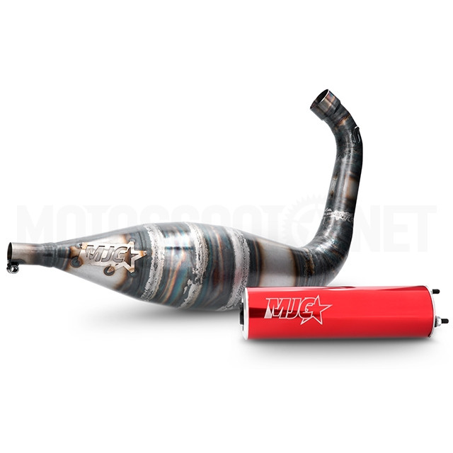 Echappement MJC 90-100cc Derbi / Minarelli AM6 - rouge Sku:MJCE90/100RE /m/j/mjce90-100re_01.jpg