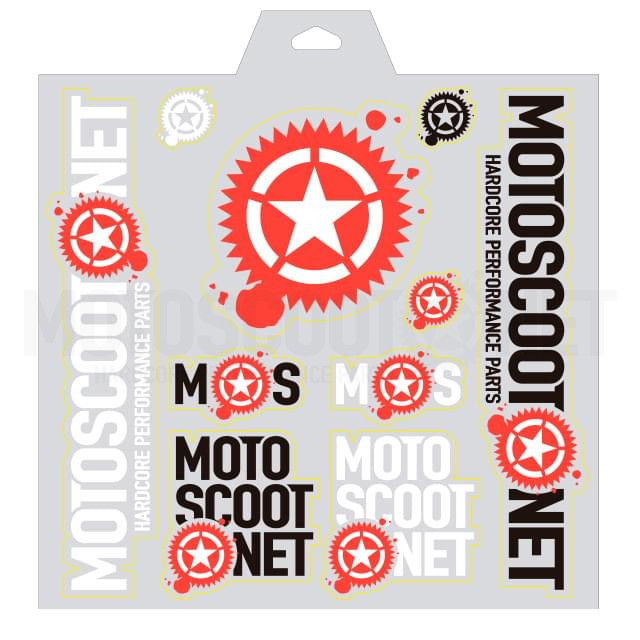 Set pegatinas Motoscoot - 20 pegatinas ref: MOTOSCOOTSTICKERKIT