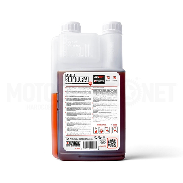 Aceite mezcla 2T 1L Ipone Samouraï Racing Olor Fresa ref: S28480A