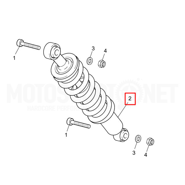 Amortiguador trasero original Sherco SE-R / SE-RS / SM-R / SM-RS 50cc Sku:SH-H396 /s/h/sh-h396_2.jpg