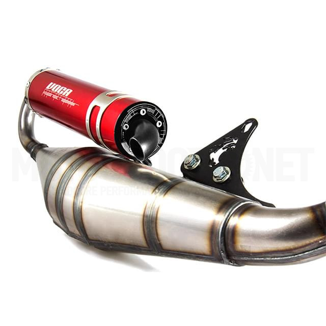 Escape Piaggio Sabotage V2 50/70cc silenciador rojo Voca Racing ref:VCR-RD45140/RE