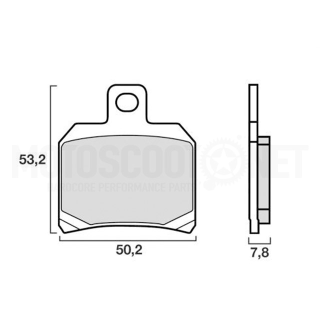 Plaquettes de frein arrière Suzuki Burgman 125 04-06 Brembo - Sintered