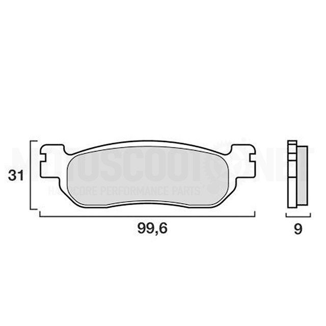 Plaquettes de frein arrière Yamaha X-Max / Xcity 250 / Kymco People 300i Brembo - Sintered