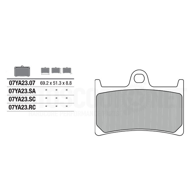 Pastillas de freno delanteras Yamaha YZF-R6/R1 Brembo ref: 07YA23.SA