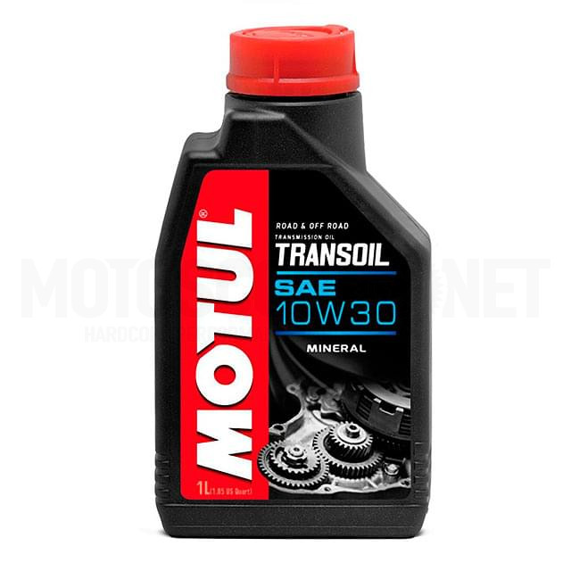 Aceite transmisión 2T/4T 10W30 1L Motul Transoil Mineral ref: 105894