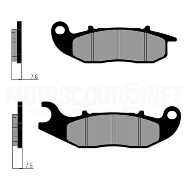 Pastillas de freno Polini For Race delanteras Rieju Tango / Honda CRF 250 / Derbi Terra Adventure - Orgánico