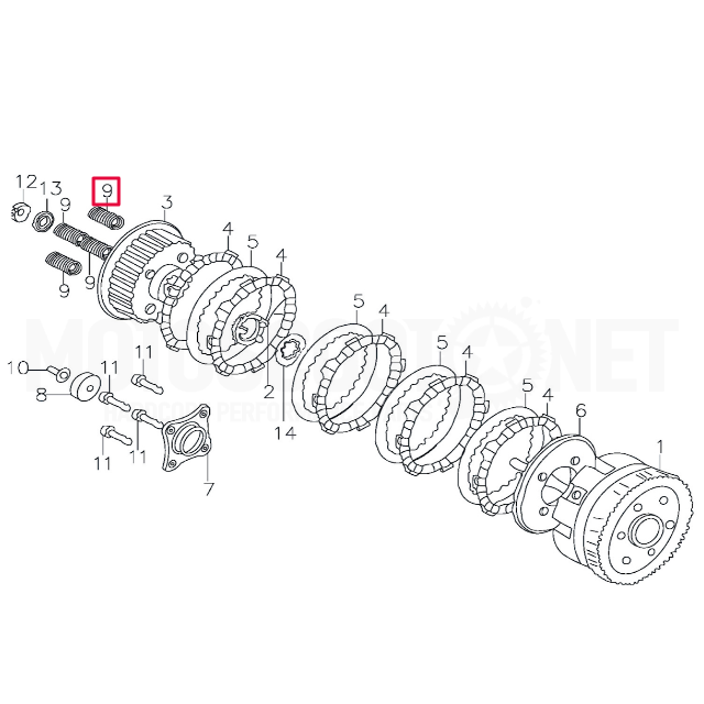 Ressort d'embrayage Pitbike moteur 150-3 150-5 YX