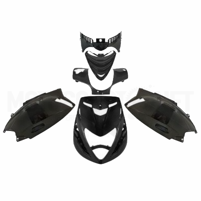 Kit de carenados Piaggio ZIP AC/LC 50 2T-4T 6 piezas TNT - Negro Metal