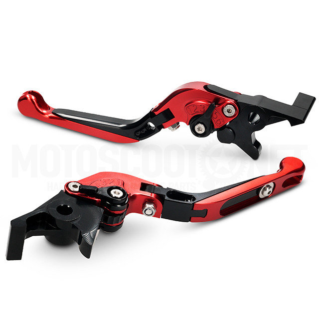 Juego manetas abatibles / extensibles color rojo Honda X-ADV 750 TNT