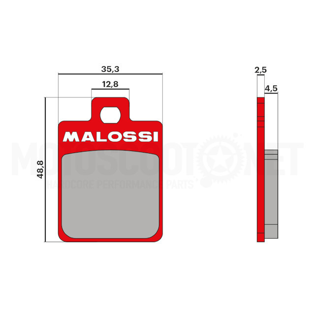 Pastillas de freno traseras SYM Symphony 125 ie 4T LC euro 5 2021-> Malossi MHR 