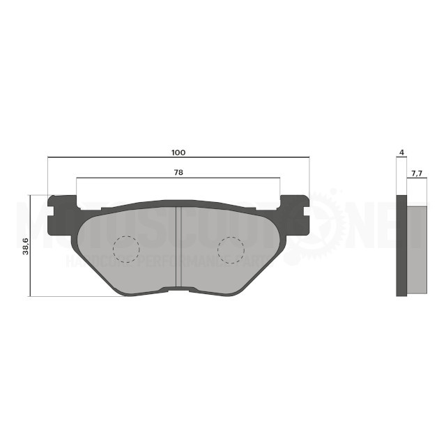 Plaquettes de frein arrière Yamaha T-Max 530-560 ie Malossi - Organic