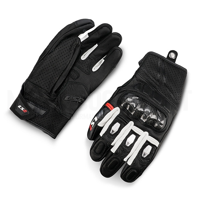 Gants homme LS2 Spark noir-blanc