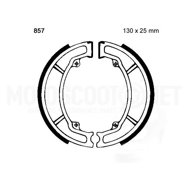 Plaquettes de frein arrière Peugeot Elyseo 125-150 EBC