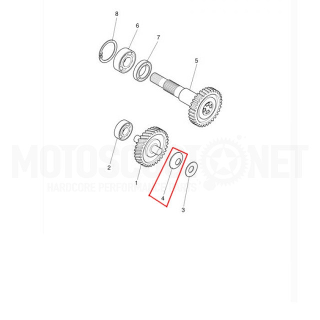 Arandela cónica transmisión primaria Yamaha Aerox / BW's / Jog / Neo's ref: 90208-14047-00
