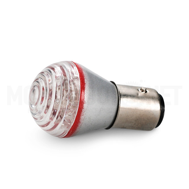 Ampoule BAY15D Rouge 12 LEDs 1 pièce Amolux