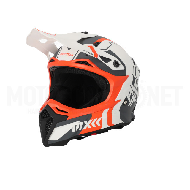 A-0025274.229 Casco Cross Acerbis Profile 5 Blanco/Naranja