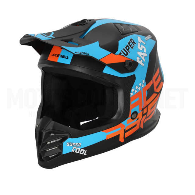 Casco cross infantil Acerbis profile negro/naranja