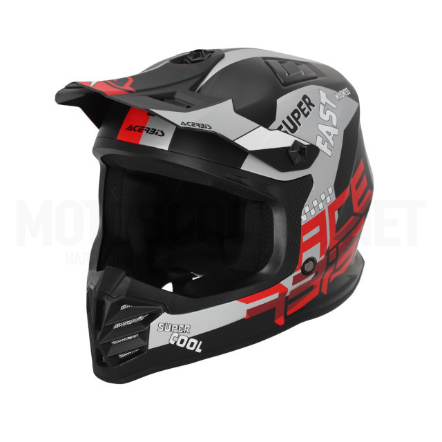 Casco cross infantil Acerbis profile negro/rojo