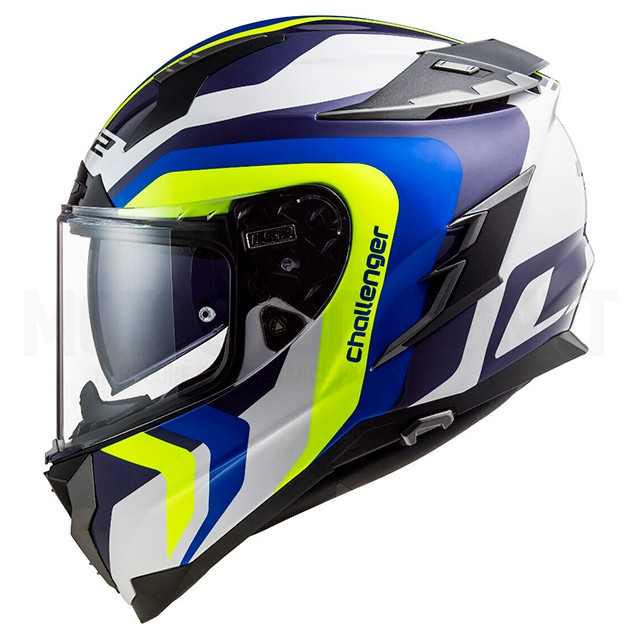 Casco integral LS2 FF327 Challenger Galactic Blanco / Amarillo / Azul ref: A-103274054